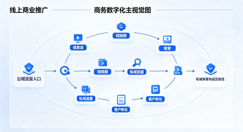 绵阳线上商业推广怎么做？全域流量闭环搭建与低成本转化实战指南